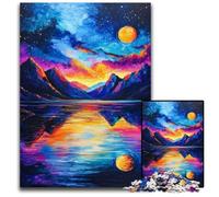 Rompecabezas para Adultos, 1000 Piezas, Aurora Mountains, Juegos de Rompecabezas, Juguetes de Regalo, fomenta el Amor Entre Parejas para Mayores de 14 años, 50x75cm