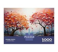 Rompecabezas para Adultos 1000 Piezas Autumn Trees Falling Leaves Rompecabezas Juegos Relajantes Corte De Precisión Cumpleaños Y Navidad 70x50cm/1000pcs