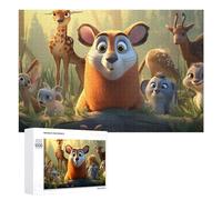 Rompecabezas para adultos, 1000 piezas, aventura de animales, amigos del bosque, rompecabezas para adultos, juegos de relajación, regalos difíciles para amigos y familiares, 1000 piezas