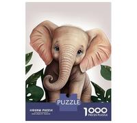 Rompecabezas para Adultos 1000 Piezas Baby Elephant Cute Animal Rompecabezas para Adolescentes Juegos Relajantes Una Obra De Arte Cumpleaños Y Navidad 70x50cm/1000pcs