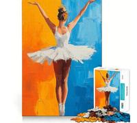 Rompecabezas para Adultos 1000 Piezas Bailarina de Ballet en Vuelo Arte de Corte Exacto Juego Divertido para concentrarse Juego para Relajarse Decoración navideña para la Pared (50x75cm)