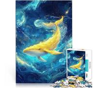 Rompecabezas para Adultos 1000 Piezas Ballena Dorada del Abismo Juguete Educativo Intelectual descompresor Buen Regalo 52x38cm
