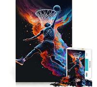 Rompecabezas para Adultos,1000 Piezas,Baloncesto,Deporte,Colorido,Corte preciso,Arte,Juego Creativo,Juguete,Tiempo de Juego Relajante,Escena navideña,Arte (50x75cm)