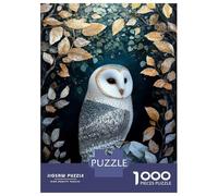 Rompecabezas para Adultos 1000 Piezas Barn Owl in Forest Rompecabezas para Adultos Juegos Divertidos Decoración del Hogar Actividades Divertidas En Casa 70x50cm/1000pcs