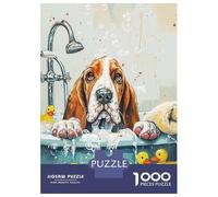 Rompecabezas para Adultos 1000 Piezas Basset Hound Dog Rompecabezas para Adultos Juegos Relajantes Regalos para Mujeres Juegos Desafiantes Regalos 38x26cm/1000pcs
