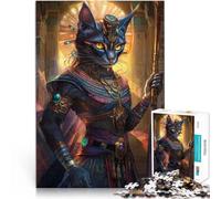 Rompecabezas para Adultos 1000 Piezas Bastet Mitología egipcia Competición de Velocidad de Manos Regalos de cumpleaños, Regalos, Arte Mural 38x52cm