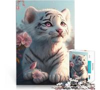 Rompecabezas para Adultos 1000 Piezas Bebé Guepardo Ayuda al Cerebro a ejercitar Juguetes adictivos para Cultivar la Paciencia. Ideas de Regalos 75x50cm