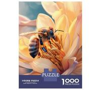 Rompecabezas para Adultos 1000 Piezas Bees Land on Flower Rompecabezas Juguete Decoración De Pared Vacaciones En Casa Matar El Tiempo Juego Desafiante Regalos 38x26cm/1000pcs