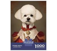 Rompecabezas para Adultos 1000 Piezas Bichon Frise Dog Unnatural Rompecabezas para Adultos Juego Práctico Difícil Difícil Diversión En Casa Actividades, 70x50cm/1000pcs
