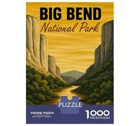 Rompecabezas para Adultos 1000 Piezas Big Bend National Park Illustration Rompecabezas para Adultos Juegos Relajantes Regalos para Mujeres Oferta como Regalos para Toda La Familia 38x26cm/1000pcs