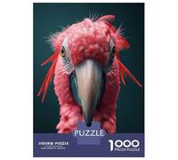 Rompecabezas para Adultos 1000 Piezas Big Pink Parrot Bird Art Rompecabezas para Adultos Juegos De Relajación Análisis Y Lógica Oferta como Regalos para Toda La Familia 38x26cm/1000pcs