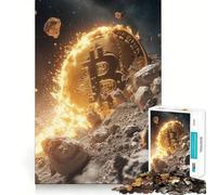 Rompecabezas para Adultos,1000 Piezas,Bitcoin,Resistente,Limpio,Decorativo,Juego Divertido para Pensar,Tiempo de Juego Acogedor,Regalo de cumpleaños,pasatiempo (38x52cm)