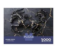 Rompecabezas Para Adultos 1000 Piezas Black And Gold Kintsugi Horse Sculpture Rompecabezas Juegos Divertidos Vacaciones En Casa Matar El Tiempo Oferta Como Regalos Para Toda La Familia 52x38cm/1000pcs