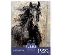 Rompecabezas para Adultos 1000 Piezas Black Horse Palette Rompecabezas Juguete Decoración De Pared Vacaciones En Casa Matar El Tiempo Juego Desafiante Regalos 38x26cm/1000pcs