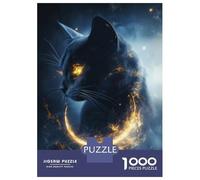 Rompecabezas para Adultos 1000 Piezas Black Magic Cat Rompecabezas para Adolescentes Juegos Familiares Difícil Difícil Cumpleaños Y Navidad 52x38cm/1000pcs