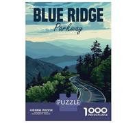 Rompecabezas para Adultos 1000 Piezas Blue Ridge Parkway Rompecabezas para Adolescentes Juegos Relajantes Una Obra De Arte Cumpleaños Y Navidad 70x50cm/1000pcs
