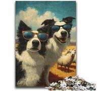 Rompecabezas para Adultos, 1000 Piezas, Border Collie, Juguetes para selfis, Juegos educativos, colección de Artistas antiestrés, Bellas Artes, 26x38cm