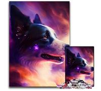 Rompecabezas para Adultos, 1000 Piezas, Border Collie Nebula, Rompecabezas de Madera, Juego Interactivo Familiar, decoración del hogar, Regalo, desafío Mental, 50x75cm/19,68x29,52 Pulgadas