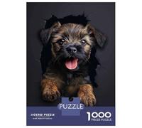 Rompecabezas para Adultos 1000 Piezas Border Terrier Rompecabezas Juegos Divertidos Vacaciones En Casa Matar El Tiempo Oferta como Regalos para Toda La Familia 70x50cm/1000pcs