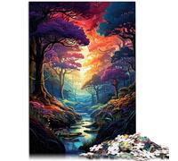 Rompecabezas para adultos 1000 piezas Bosque extraño y colorido juguete juego intelectual 14.96 pulgadas x 20.47 pulgadas Mejorar el amor entre parejas