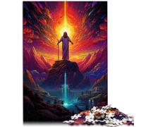 Rompecabezas para adultos 1000 piezas Brasil Jesús Salvador rompecabezas para juego educativo desafío juguete 38 x 52 cm con póster y hoja de preguntas