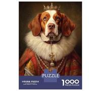 Rompecabezas para Adultos 1000 Piezas Brittany Spaniel The King Rompecabezas para Adolescentes Juguete Decoración De Pared Alivio del Estrés Cumpleaños 70x50cm/1000pcs