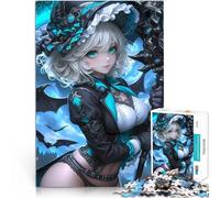 Rompecabezas para Adultos 1000 Piezas Bruja de Anime con bastón Entrena tu Cerebro y Tus Manos Regalos de cumpleaños, Regalos, Arte Mural 75x50cm