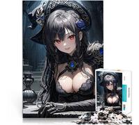 Rompecabezas para Adultos 1000 Piezas Bruja de Anime con Ojos Rojos Reducción del estrés Interesante Regalo de Obra de Arte 50x70cm