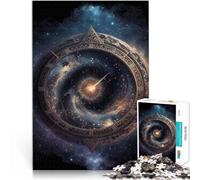 Rompecabezas para Adultos 1000 Piezas Brújula artística Infinita Matar el Tiempo en Vacaciones en casa Lista de Deseos con Papá Noel 38x26cm