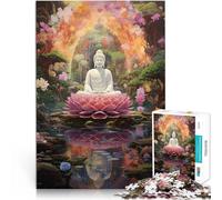 Rompecabezas para Adultos 1000 Piezas Buda - Reflexiones Zen Juguetes de Entretenimiento Familiar Juego de desafío único 75x50cm
