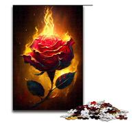 Rompecabezas para Adultos 1000 Piezas Burning Rose23 Rompecabezas de Madera para niños Juego Educativo 1000 Piezas