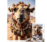 Rompecabezas para Adultos 1000 Piezas Camellos Primer Plano Decoración del hogar Juguetes Gran Regalo Juego Familiar Mejorar el Amor Entre Parejas Tamaño 50x75cm