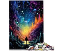 Rompecabezas para adultos 1000 piezas caminando entre las estrellas difícil y desafío 38x52cm Adecuado para decoración de oficina para adolescentes de 14 años y más