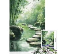 Rompecabezas para Adultos 1000 Piezas Camino de jardín Zen Juguetes antiestrés Regalo de cumpleaños Juego práctico Actividades Divertidas en casa tamaño 38x26cm