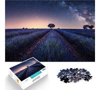 Rompecabezas para Adultos 1000 Piezas Campos de Lavanda Ayuda al Cerebro a ejercitar Juguetes adictivos para Cultivar la Paciencia. Buen Regalo 38x26cm