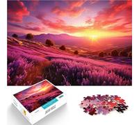 Rompecabezas para Adultos 1000 Piezas Campos de Lavanda Reducción del estrés Interesante Actividades Divertidas en casa, Regalos de cumpleaños, Regalos de Viaje, 52x38cm