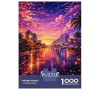 Rompecabezas para Adultos, 1000 Piezas Cancun Mexico Sunset Street Scene Rompecabezas para Adolescentes, Juguete, Decoración De Pared, Regalos para Amigos Y Familiares 70x50cm/1000pcs