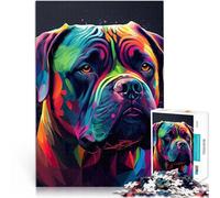 Rompecabezas para Adultos 1000 Piezas Cane Corso Colorido Juguete Educativo de Aprendizaje con póster a Juego y Hoja de Trivia 75x50cm