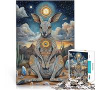 Rompecabezas para Adultos 1000 Piezas Canguro de Colores Juegos educativos Decoración del hogar Regalos para Amigos y Familiares 52x38cm