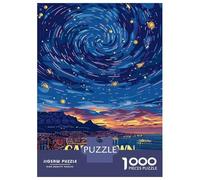 Rompecabezas para Adultos 1000 Piezas Cape Town South Africa Night Sky Rompecabezas Juegos para Relajarse Vacaciones En Casa Matar El Tiempo Actividades Divertidas En Casa 70x50cm/1000pcs