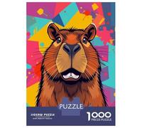 Rompecabezas para Adultos 1000 Piezas Capybara Portrait Rompecabezas Juegos Relajantes Corte De Precisión Cumpleaños Y Navidad 52x38cm/1000pcs