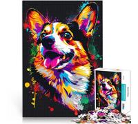 Rompecabezas para adultos 1000 piezas Cardigan Welsh Corgi Dog Art Family Fun Jigsaws Impresionantes Regalos y Juguetes 19.7" x 29.5" para adolescentes de 14 años y mayores