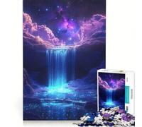 Rompecabezas para Adultos: 1000 Piezas Cascada cósmica bajo un Cielo Estrellado Juegos Divertidos para ejercitar la Mente y Las Manos Fortalece el Amor en Pareja 38x52cm