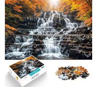 Rompecabezas para Adultos 1000 Piezas Cascada de otoño Juguetes educativos de Aprendizaje Juegos Familiares Una Obra de Arte 38x52cm