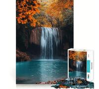 Rompecabezas para Adultos,1000 Piezas,Cascada de otoño,Serenidad,Arte de Bordes precisos,Juego de Habilidad Mental,Juego Tranquilo,Regalo de cumpleaños para la Mente (50x75cm)