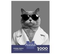 Rompecabezas para Adultos 1000 Piezas Cat Animals Portrait Rompecabezas Juegos Divertidos Vacaciones En Casa Matar El Tiempo Oferta como Regalos para Toda La Familia 38x26cm/1000pcs