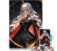 Rompecabezas para Adultos 1000 Piezas Chica de Anime con Corona Juguete Educativo Intelectual descompresor Mejorar la Memoria 38x26cm