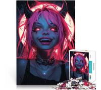 Rompecabezas para Adultos 1000 Piezas Chica de Anime Demonio Entrena tu Cerebro y Tus Manos Adecuado para decoración de Escritorio. 75x50cm