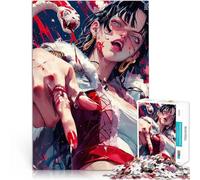 Rompecabezas para Adultos 1000 Piezas Chica de Anime Serpiente Juguete Educativo Intelectual descompresor Mejorar la Memoria 38x26cm
