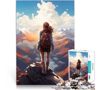Rompecabezas para Adultos 1000 Piezas Chica de la Cumbre de la Soledad Juegos de relajación Decoración hogar 38x26cm